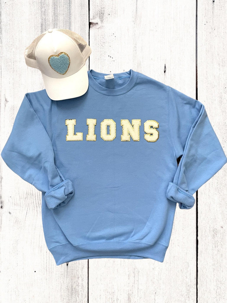 Lids Detroit Lions Antigua Reward Chenille Pullover Crewneck