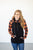 Orange and Black Plaid Hoodie | Woman's Double Hooded Sweatshirt - MOB Fashion Boutique