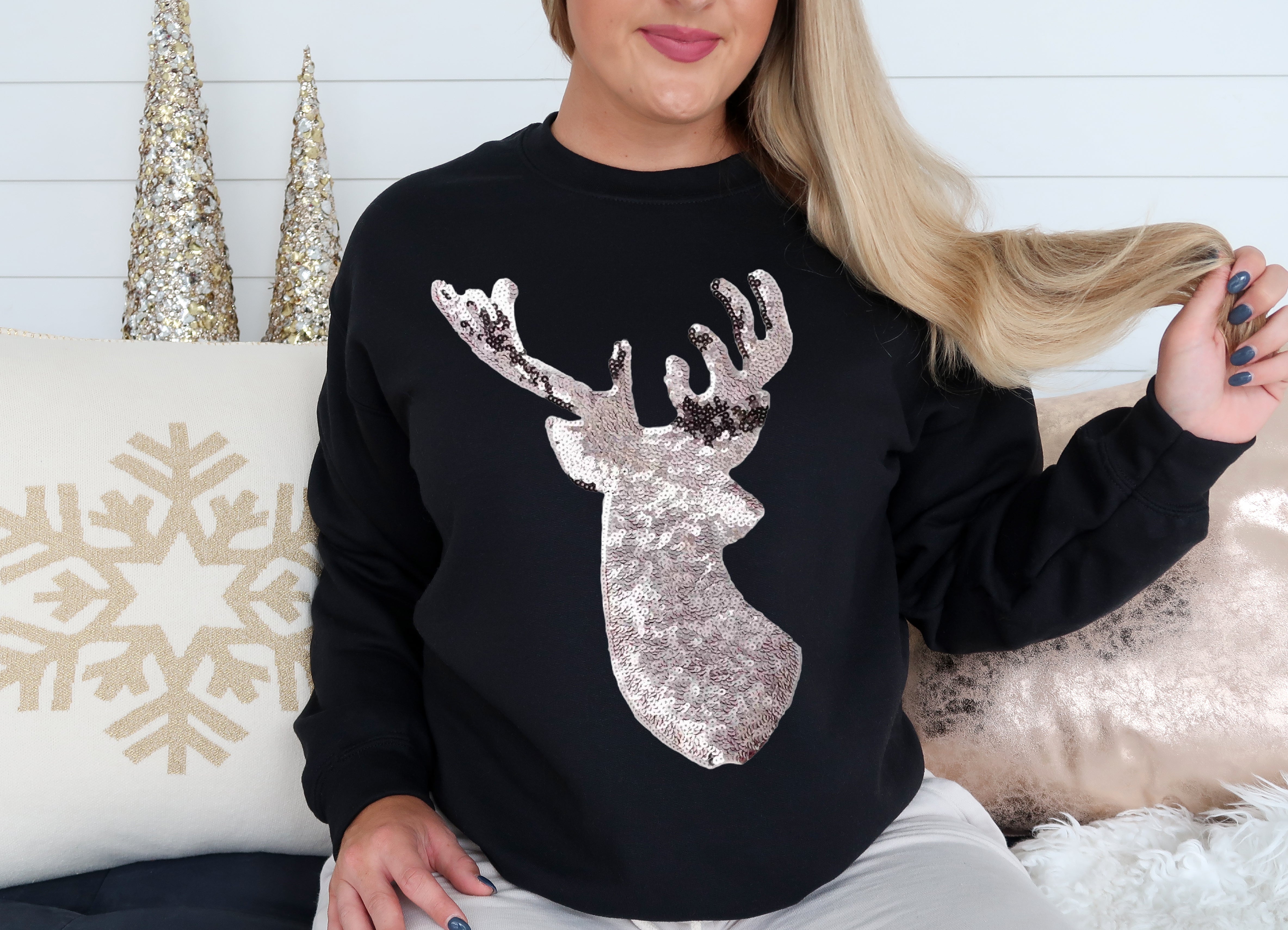 Reindeer sweatshirt hot sale